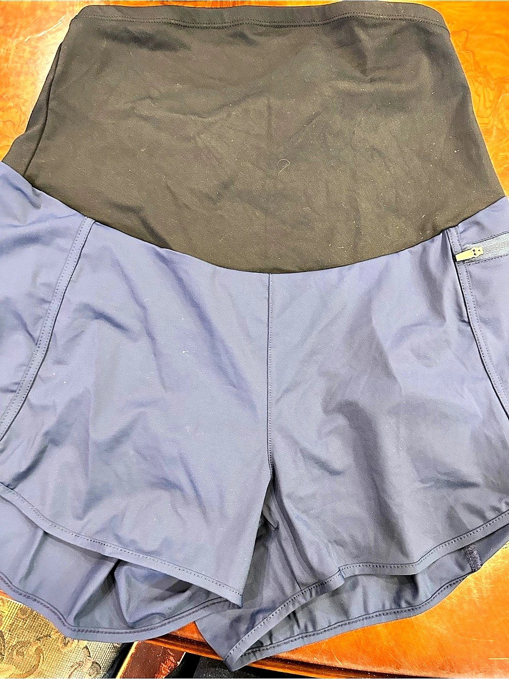 Athletic Shorts Blue & Black Medium maternity